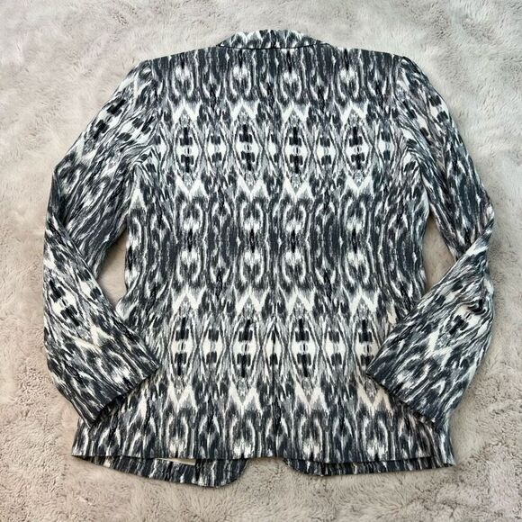 Joie Blazer Jacket Womens Size 2 Black Grey 100% Linen Capsule Corporate Career - Picture 7 of 7